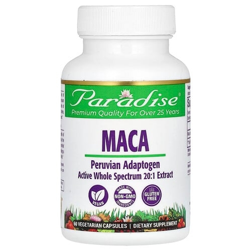 Paradise Herbs Maca 60 Vegetarian Capsules 250 Mg Per Capsule product image