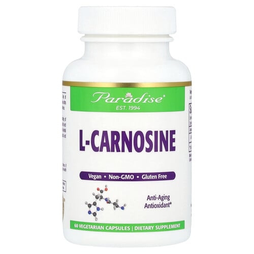 Paradise Herbs L Carnosine 60 Vegetarian Capsules 250 Mg Per Capsule product image