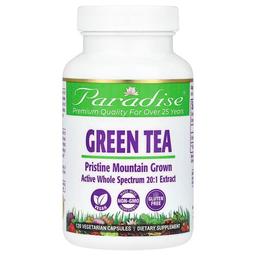 Paradise Herbs Green Tea 120 Vegetarian Capsules 250 Mg Per Capsule