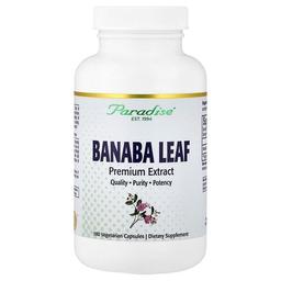 Paradise Herbs Banaba Leaf Extract 180 Vegetarian Capsules 250 Mg Per Capsule
