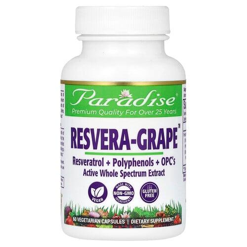 Paradise Herbs Resvera Grape 60 Vegetarian Capsules 250 Mg Per Capsule product image