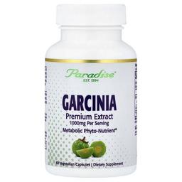Paradise Herbs Garcinia Premium Extract 60 Vegetarian Capsules 500 Mg Per Capsule