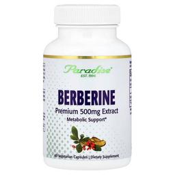 Paradise Herbs Berberine 500 Mg 60 Vegetarian Capsules