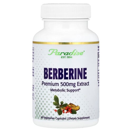 Paradise Herbs Berberine 500 Mg 60 Vegetarian Capsules product image