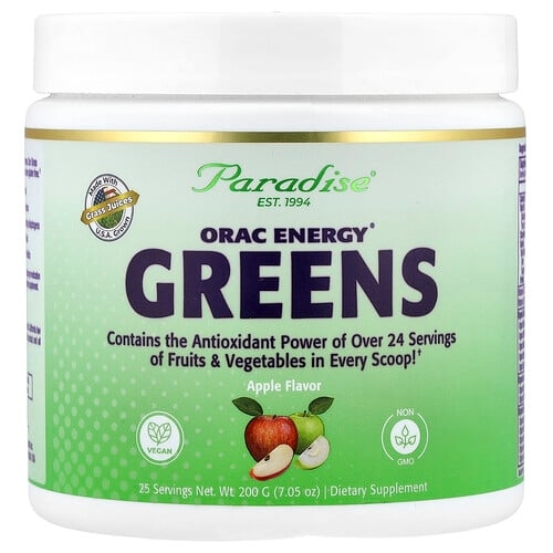 Paradise Herbs Orac Energy Greens Apple 7 05 Oz 200 G product image