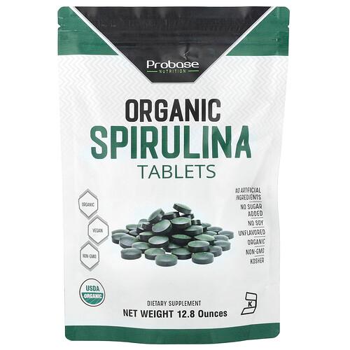 Probase Nutrition Organic Spirulina Tablets 12 8 Oz product image