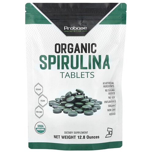 Probase Nutrition Organic Spirulina Tablets 12 8 Oz product image