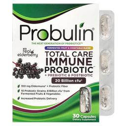 Probulin Total Care Immune Probiotic Prebiotic Postbiotic With Real Elderberry 20 Billion Cfu 30 Capsules