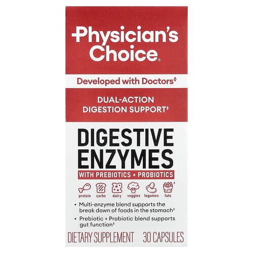 Physician S Choice Digestive Enzymes With Prebiotic Probiotics 30 Capsules product image
