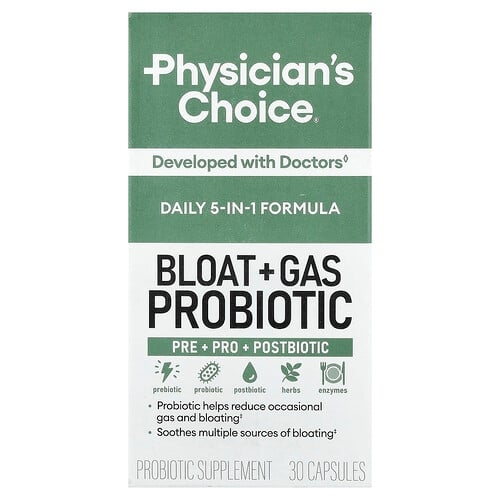 Physician S Choice Bloat Gas Probiotic 30 Capsules product image