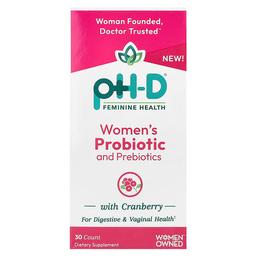 Ph D Feminine Health Women S Probiotic And Prebiotics With Cranberry 30 Capsules