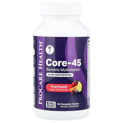 Procare Health Core 45 Bariatric Multivitamin Fruit Punch 90 Chewable Tablets product image