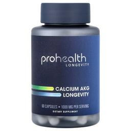 Prohealth Longevity Calcium Akg Longevity 60 Capsules 500 Mg Per Capsule