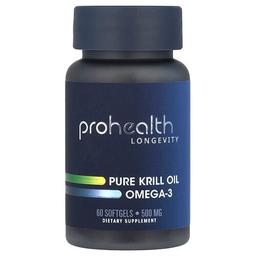 Prohealth Longevity Pure Krill Oil Omega 3 60 Soft Gels