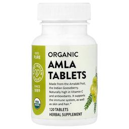 Pure Indian Foods Organic Amla Tablets 120 Tablets 400 Mg Per Tablet