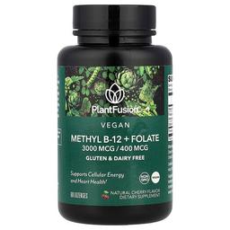 Plantfusion Vegan Methyl B 12 Folate Natural Cherry 60 Lozenges