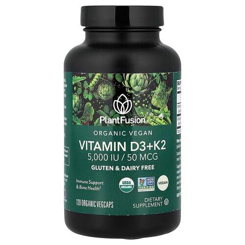 Plantfusion Organic Vegan Vitamin D3 K2 120 Organic Vegcaps product image