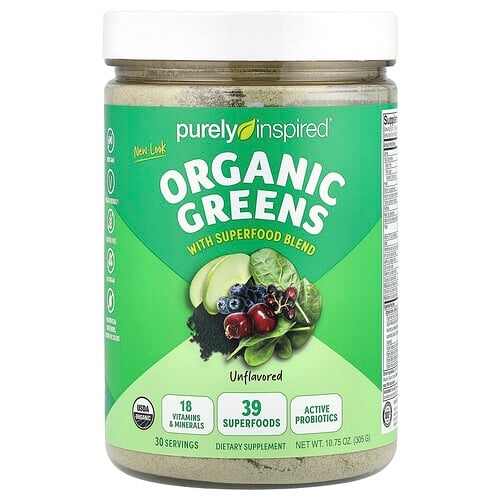 Purely Inspired Organic Greens With Superfood Blend Unflavored 10 75 Oz 305 G product image