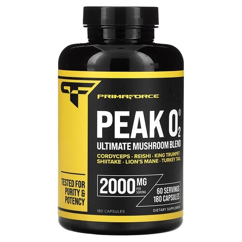 Primaforce Peak O2 Ultimate Mushroom Blend 180 Capsules 666 Mg Per Capsule product image