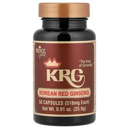 Prince Of Peace Prince Gold Korean Red Ginseng 518 Mg 50 Capsules