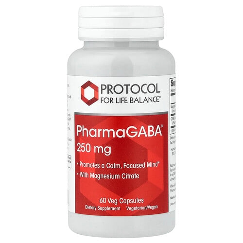 Protocol For Life Balance Pharmagaba With Magnesium Citrate 60 Veg Capsules product image
