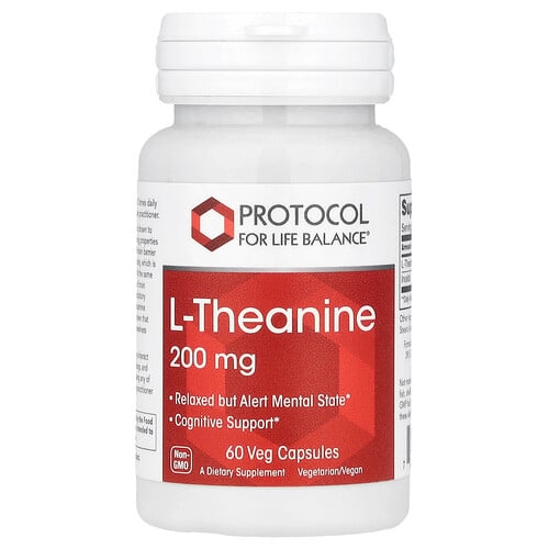 Protocol For Life Balance L Theanine 200 Mg 60 Veg Capsules product image