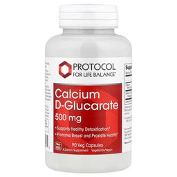 Protocol For Life Balance Calcium D Glucarate 500 Mg 90 Veg Capsules