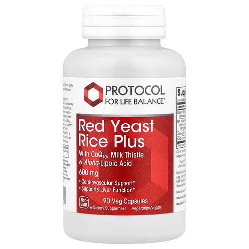 Protocol For Life Balance Red Yeast Rice Plus With Coq10 Milk Thistle Alpha Lipoic Acid 90 Veg Capsules product image