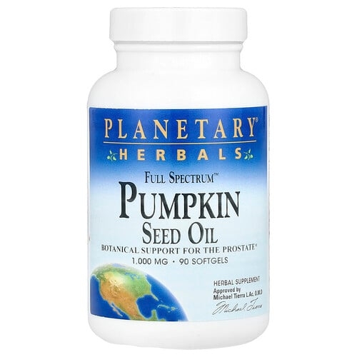 Planetary Herbals Full Spectrum Pumpkin Seed Oil 1 000 Mg 90 Softgels product image