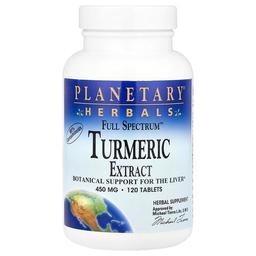 Planetary Herbals Full Spectrum Turmeric Extract 450 Mg 120 Tablets