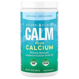 Natural Vitality Calm Plus Calcium Magnesium Calcium Drink Mix Original Unflavored 16 Oz 453 G