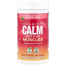 Natural Vitality Calm Specifics Muscles Magnesium Citrate Drink Mix Watermelon 6 Oz 170 G