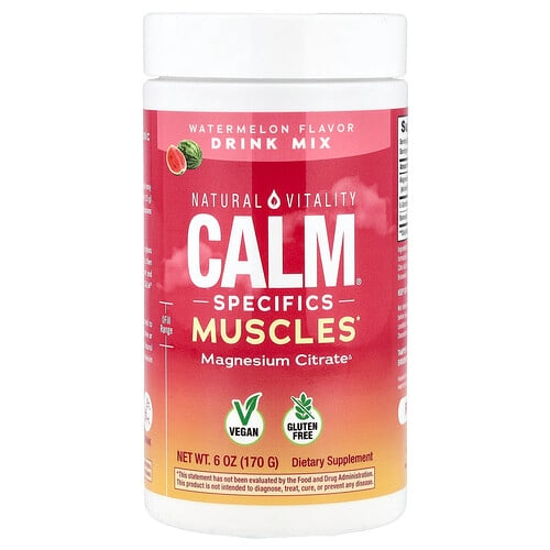 Natural Vitality Calm Specifics Muscles Magnesium Citrate Drink Mix Watermelon 6 Oz 170 G product image