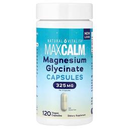 Natural Vitality Maxcalm Magnesium Glycinate 120 Vegan Capsules 108 Mg Per Capsule