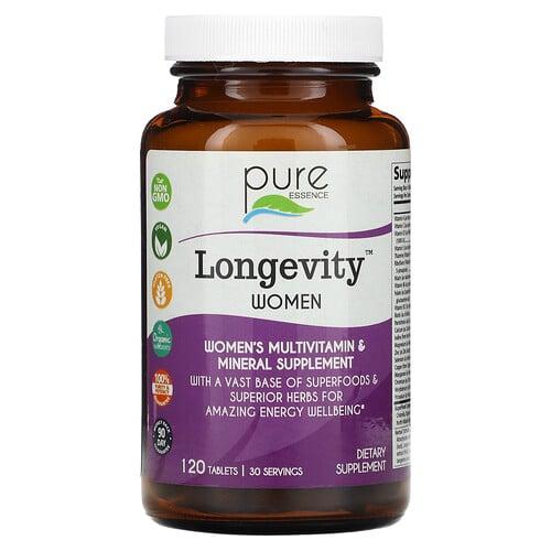 Pure Essence Longevity Women Women S Multivitamin Mineral Supplement 120 Tablets product image