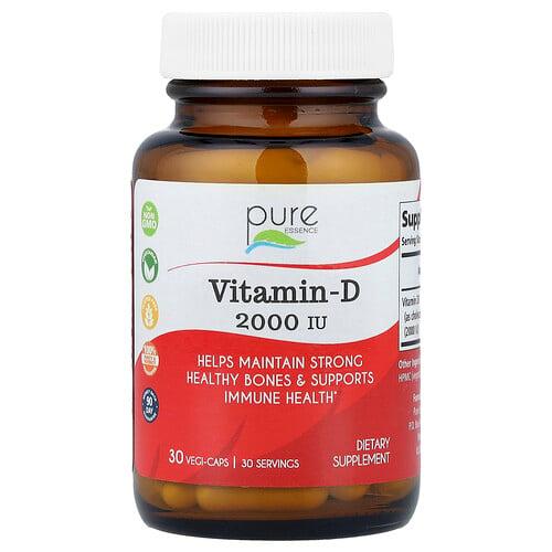 Pure Essence Vitamin D 2 000 Iu 30 Vegi Caps product image