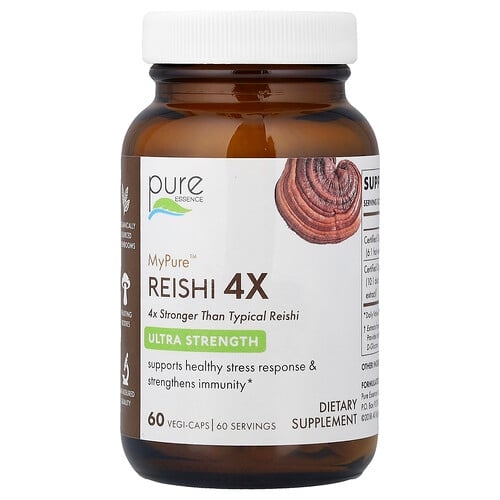 Pure Essence Mypure Reishi 4x Ultra Strength 60 Vegi Caps product image
