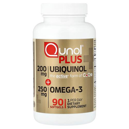 Qunol Plus Ubiquinol Omega 3 90 Softgels product image