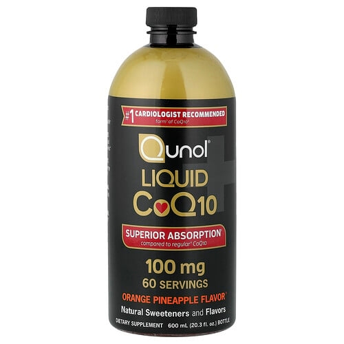 Qunol Liquid Coq10 Orange Pineapple 20 3 Fl Oz 600 Ml product image