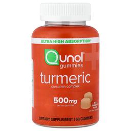 Qunol Turmeric Curcumin Complex Rich Tangerine 60 Gummies 250 Mg Per Gummy