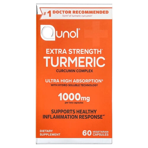 Qunol Turmeric Curcumin Complex 60 Vegetarian Capsule 500 Mg Per Capsule product image