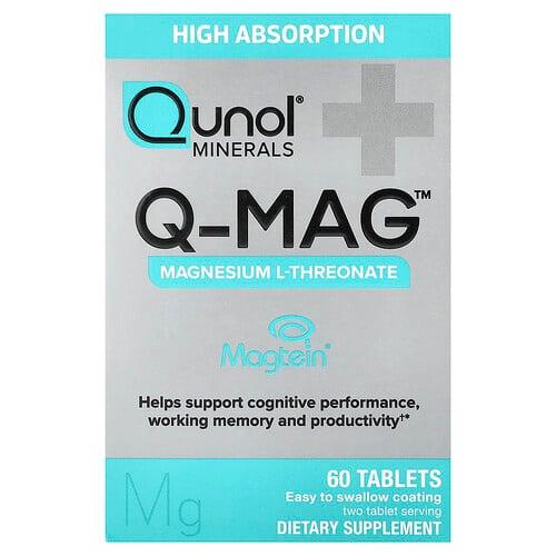 Qunol Q Mag Magnesium L Threonate 60 Tablets 72 Mg Per Tablet product image