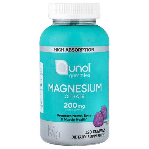 Qunol Magnesium Citrate Gummies Mixed Berry 120 Gummies 100 Mg Per Gummy product image