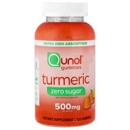 Qunol Turmeric Gummies Tangerine Zero Sugar 120 Gummies 250 Mg Per Gummy