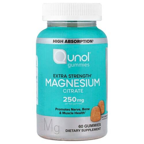 Qunol Magnesium Citrate Gummies Rich Orange 60 Gummies 125 Mg Per Gummy product image