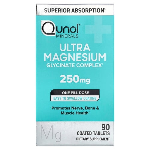 Qunol Ultra Magnesium Glycinate Complex 250 Mg 90 Coated Tablets product image