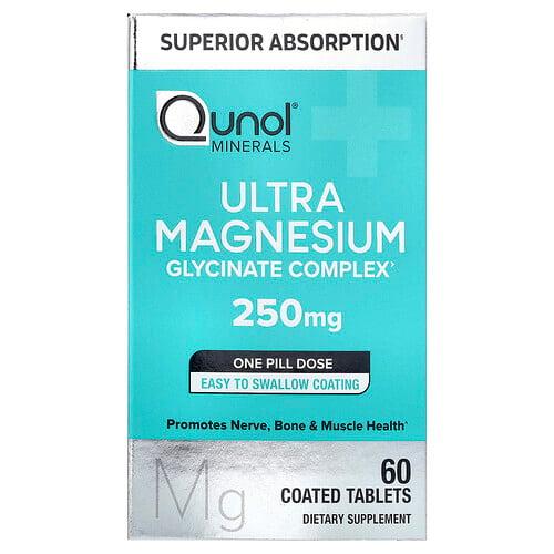 Qunol Ultra Magnesium Glycinate Complex 250 Mg 60 Coated Tablets product image
