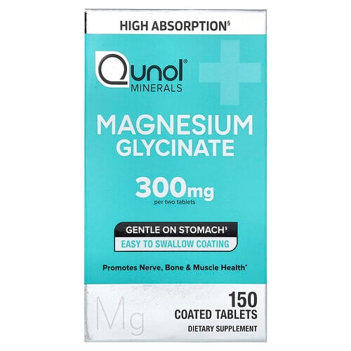 Qunol Magnesium Glycinate 150 Coated Tablets 150 Mg Per Tablet product image
