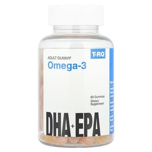T Rq Adult Gummy Omega 3 Dha Epa Lemon Orange Strawberry 60 Gummies product image