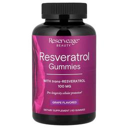Reserveage Beauty Resveratrol Gummies Grape 60 Gummies
